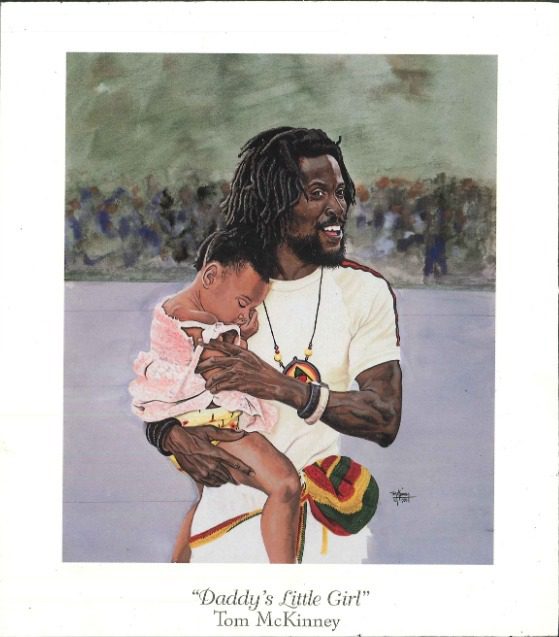 Rastaman with child