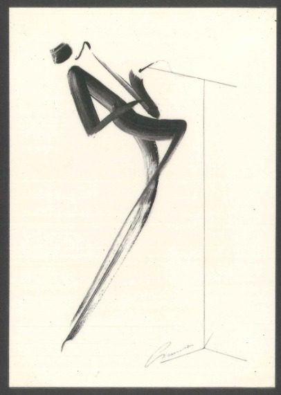 Stickman with Saxophone